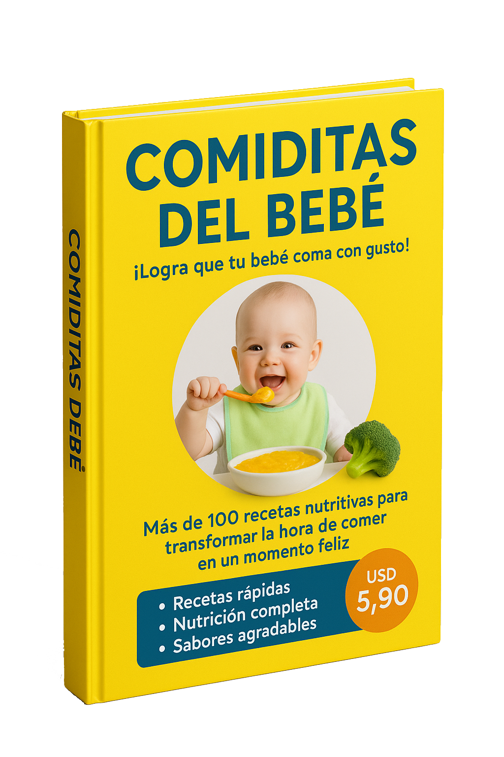 Bebé feliz comiendo